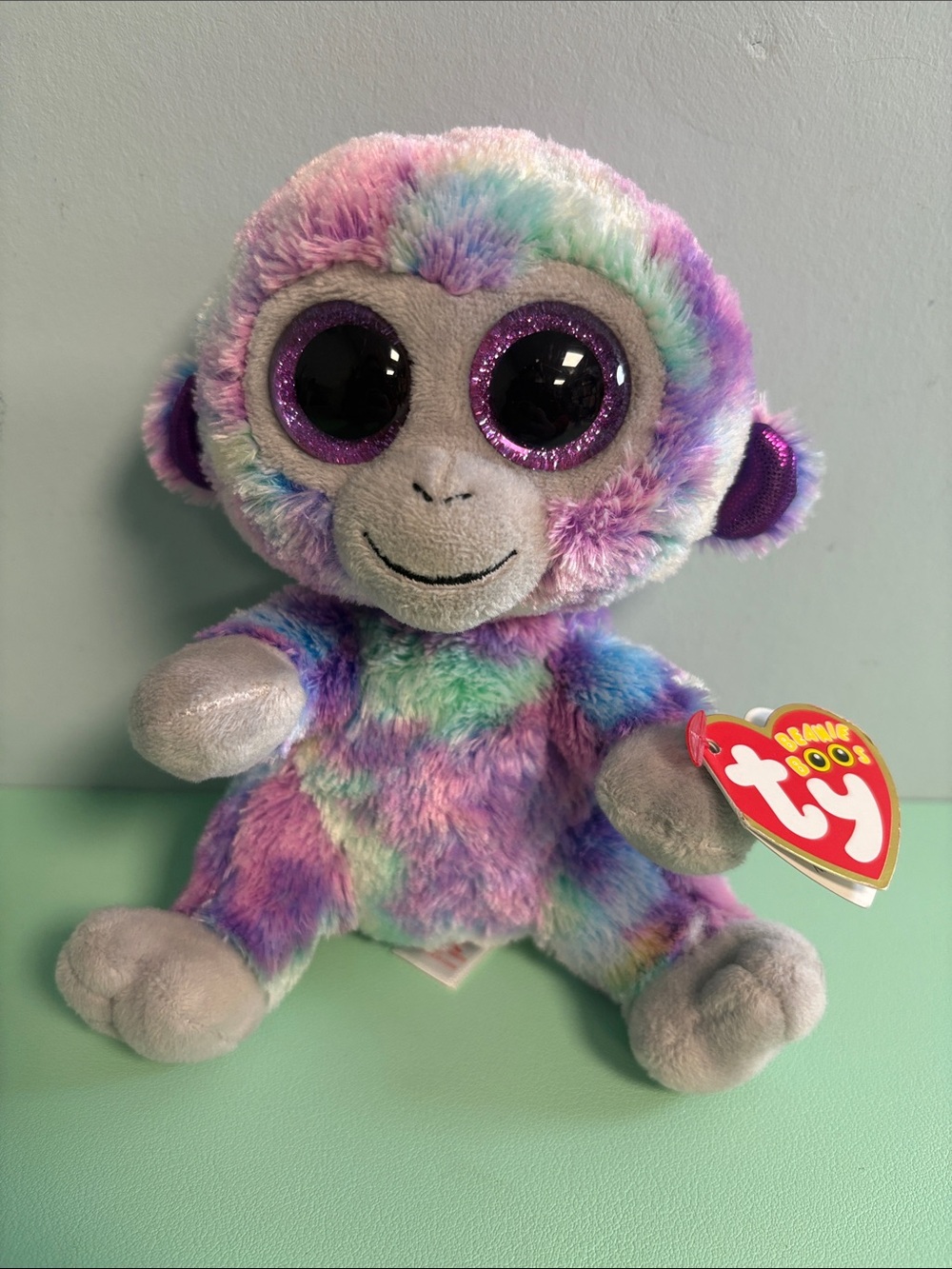 Ty Beanie Boos Zuri Monkey Plush Stuffed Animal, Kids Plush Toy